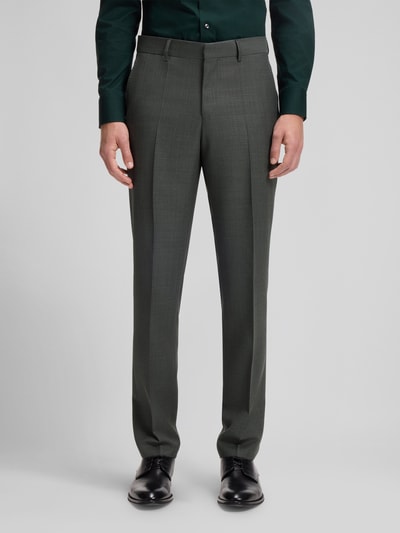 BOSS Slim Fit Anzug aus Wolle mit feinem Webmuster Gruen 8
