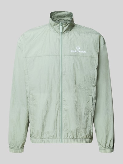 Produktfoto, Regular Fit Jacke mit Stehkragen Modell 'Nayla' von SERGIO TACCHINI in hellem Grün mit Reißverschluss, Eingrifftaschen und elastischen Abschlüssen, Rückenlänge 69 cm, Ärmellänge 61 cm, Herren Jacke