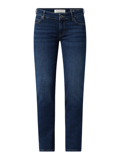 Marc O'Polo Straight fit jeans met stretch, model 'Alby' Jeansblauw - 2