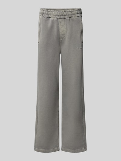 Produktfoto, Loose Fit Sweatpants aus Baumwoll-Mix mit Label-Detail von PEGADOR in Grau, seitliche Eingrifftaschen, elastischer Bund, gerade Form