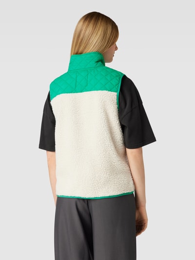 TheJoggConcept Steppweste mit Fleece-Besatz Grün 5