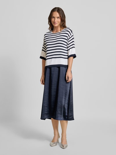 ROBE LÉGÈRE Regular Fit Midikleid mit 1/2-Arm Marine 4