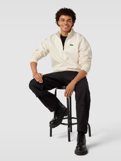 G-Star RAW Sweatshirt mit Troyer-Kragen Modell 'Skipper loose' Offwhite 1