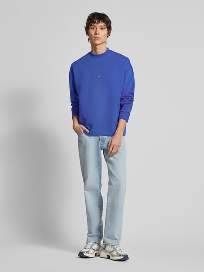 Hugo Blue Sweatshirt mit Stehkragen Modell 'Nedro' Blau 1