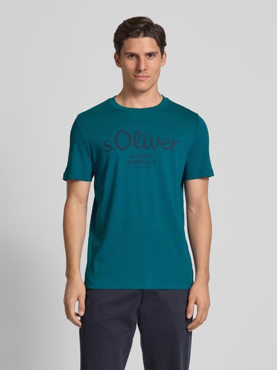 s.Oliver RED LABEL Regular Fit T-Shirt aus reiner Baumwolle Petrol 4