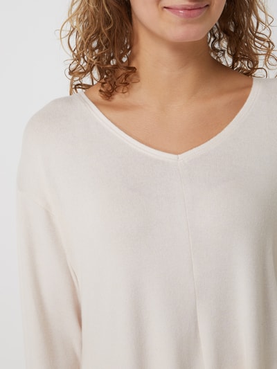 Donna Karan Longsleeve mit V-Ausschnitt  Hellrosa 3