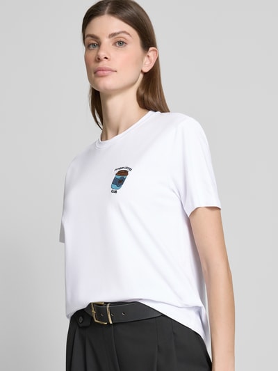 Vila T-shirt met motiefprint, model 'NORA' Offwhite - 3