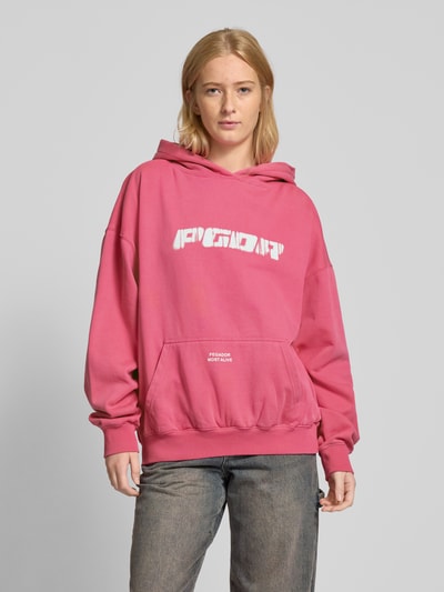 Pegador Oversized Hoodie mit Label- und Statement-Print Modell 'SUTA' Pink 4