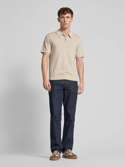 Jack & Jones Premium Regular Fit Poloshirt mit Label-Detail Modell 'MILANO SPRING' Offwhite 1