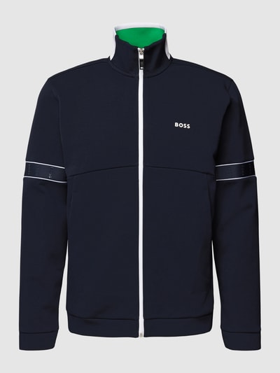 BOSS Green Sweatjacke mit Label-Details Modell 'SKAZ' Marineblau 2