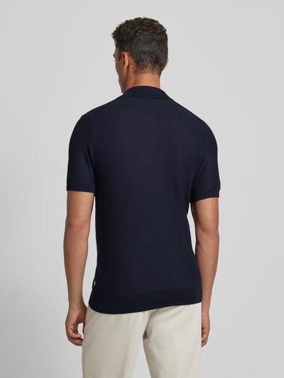 BOSS Slim Fit Poloshirt mit V-Ausschnitt Marine 5