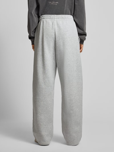 WEEKDAY Wide leg sweatpants met elastische band Lichtgrijs gemêleerd - 5