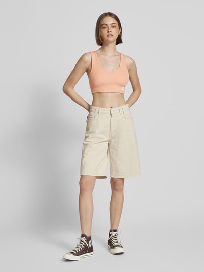 Calvin Klein Jeans Bralette mit Label-Patch und V-Ausschnitt Rosa 1