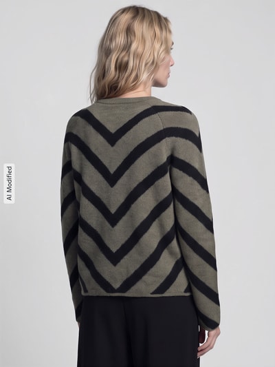 ONLY Regular Fit Pullover mit Raglanärmeln Modell 'ELIZA' Oliv 5