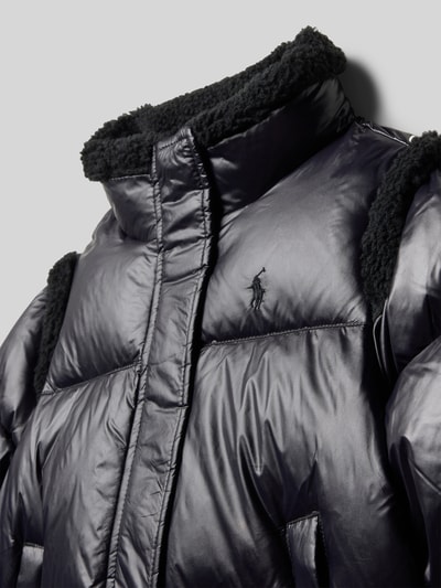 Polo Ralph Lauren Teens Kurtka pikowana o kroju regular fit z obszyciem ze sztucznego futra model ‘Puffer’ Czarny 2