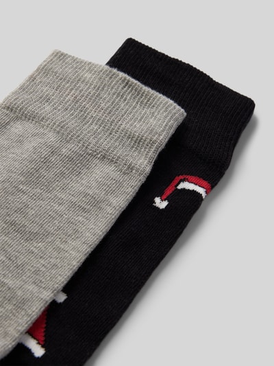 s.Oliver RED LABEL Socken aus Bio-Baumwoll-Mix mit weihnachtlichen Designs Black 2