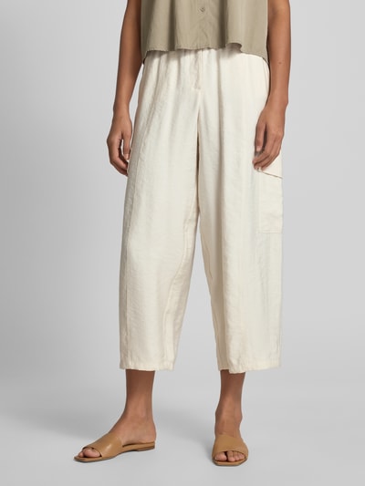 Milano Italy Stoffen broek met klepzakken Zand - 4
