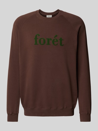 Forét Sweatshirt mit Label-Applikation Modell 'SPRUCE' Mittelbraun 2