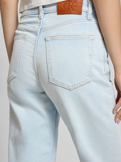 Calvin Klein Jeans Straight Fit Jeans aus Baumwoll-Mix Hellblau 3