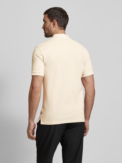 BOSS Slim Fit Poloshirt mit Label-Stitching Modell 'PALLAS' Offwhite 5