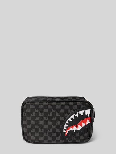 Sprayground Toilettas met ritssluiting, model 'DRIPPING SHARKS IN PARIS' Zwart - 4