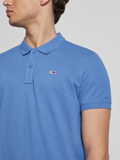 Tommy Jeans Slim Fit Poloshirt mit Logo-Stitching Blau 3