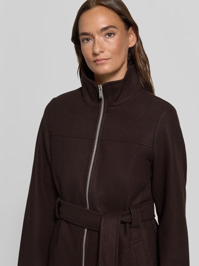 VERO MODA Regular Fit Mantel mit Taillengürtel Schoko 3