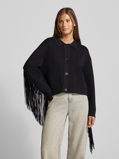 Essentiel Antwerp Boxy Fit Cardigan aus Viskose-Mix Modell 'ISTERN' Marine 4