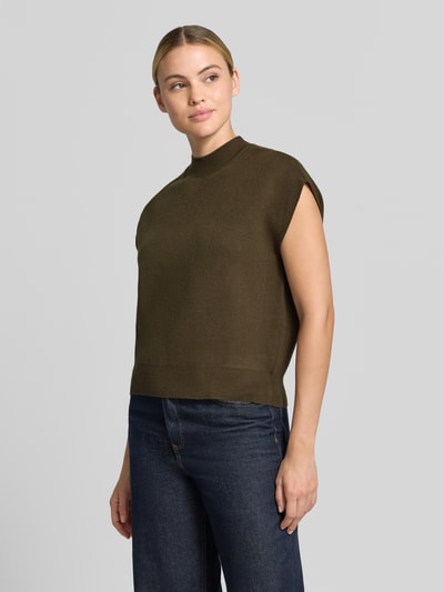 VERO MODA Loose Fit Pullover aus Viskose-Baumwoll-Mix Modell 'ELLY' Dunkelrot 4