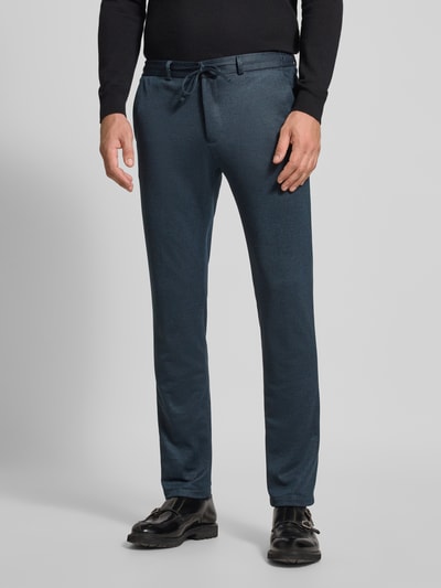 Zuitable Slim fit broek met tunnelkoord, model 'SpartaFlex' Petrol - 4