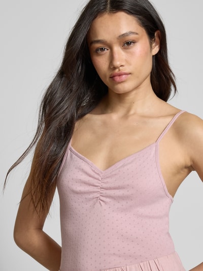 Only Top na ramiączkach o kroju slim fit z czystej bawełny model ‘CARLOTTA’ Mocnoróżowy 3