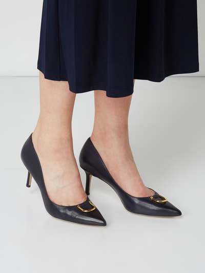 Lauren Ralph Lauren Pumps aus Leder  Dunkelblau 3