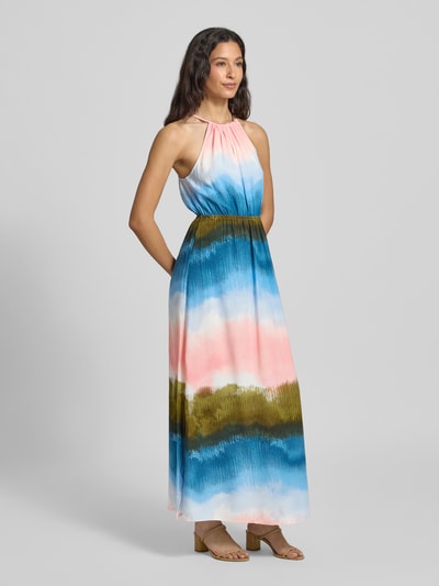 Tom Tailor Denim Długa sukienka taliowana z czystej wiskozy Różowy 1