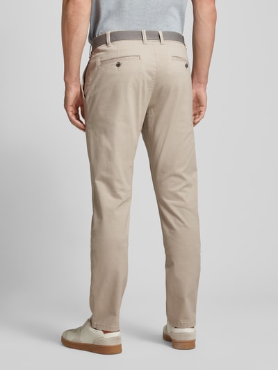 MCNEAL Slim fit chino met riem Ecru - 5