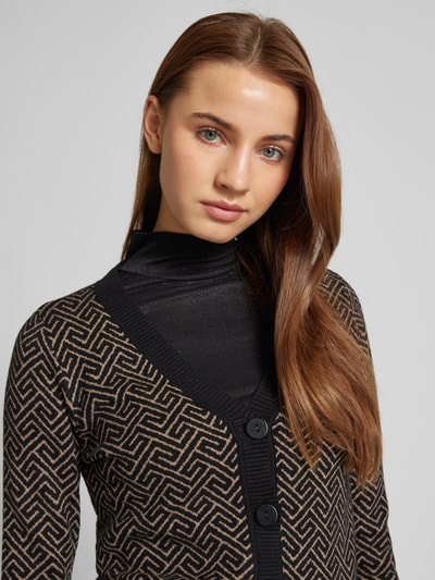 Vero Moda Kurtka z dzianiny o kroju regular fit z mieszanki wiskozy model ‘ARIA’ Szarobrązowy 3