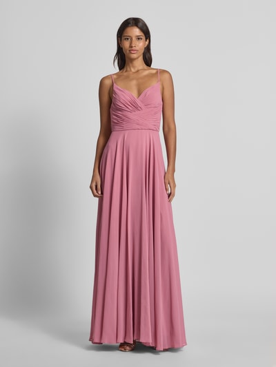 Mascara Abendkleid mit gelegten Falten Altrosa 4