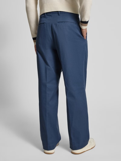 BOSS Wijde broek van katoenmix, model 'PAT' Blauw - 5