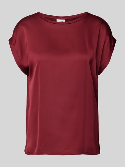 Vila Blusenshirt in Satin-Optik Modell 'ELLETTE' Bordeaux 2