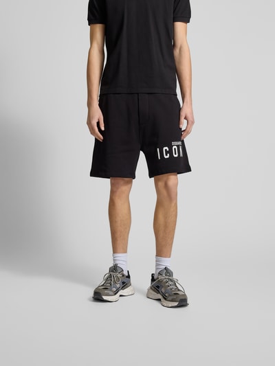 Dsquared2 Sweatshorts mit elastischem Bund Black 4