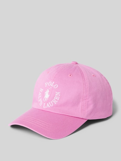 Polo Ralph Lauren Teens Baseballpet met labelstitching Felroze - 1