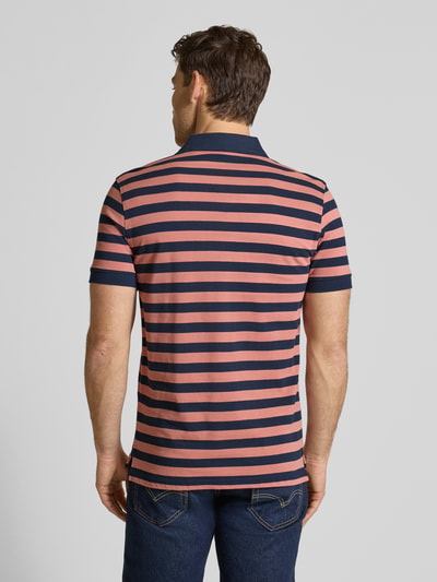 Christian Berg Men modern fit poloshirt met logo-stitching Zalm - 5