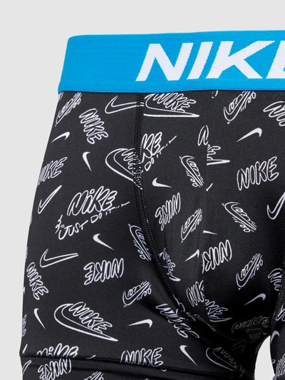 Nike Obcisłe bokserki z elastycznym pasem z logo Czarny 2