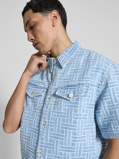 Kenzo Freizeithemd mit Knopfleiste Hellblau 3