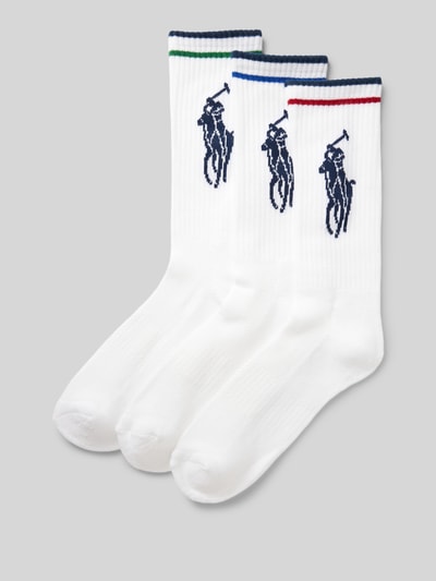 Polo Ralph Lauren Underwear Socken mit Logo-Print im 3er-Pack Weiss 1