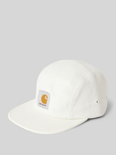 Carhartt Work In Progress Czapka z daszkiem i naszywką z logo model ‘Backley’ Złamany biały 1