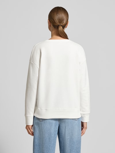 More & More Bluza z motywem i okrągłym dekoltem Złamany biały 5