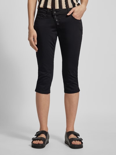 Buena Vista Spodnie capri w jednolitym kolorze model ‘Malibu’ Czarny 4