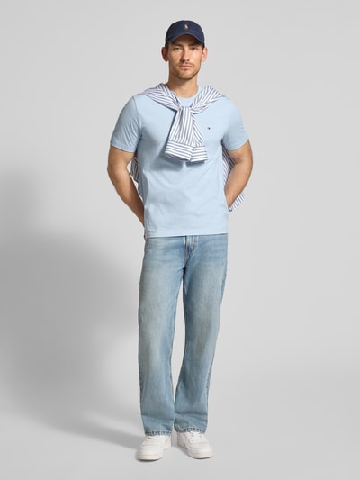 Tommy Hilfiger Regular Fit T-Shirt aus reiner Baumwolle Hellblau 1