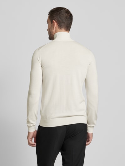 HUGO Wollpullover mit Rollkragen Modell 'San Thomas' Offwhite 5