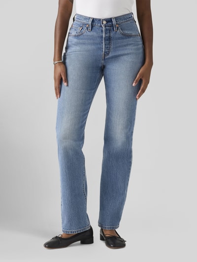 Levi's® 300 straight fit jeans van katoenmix Lichtblauw - 4